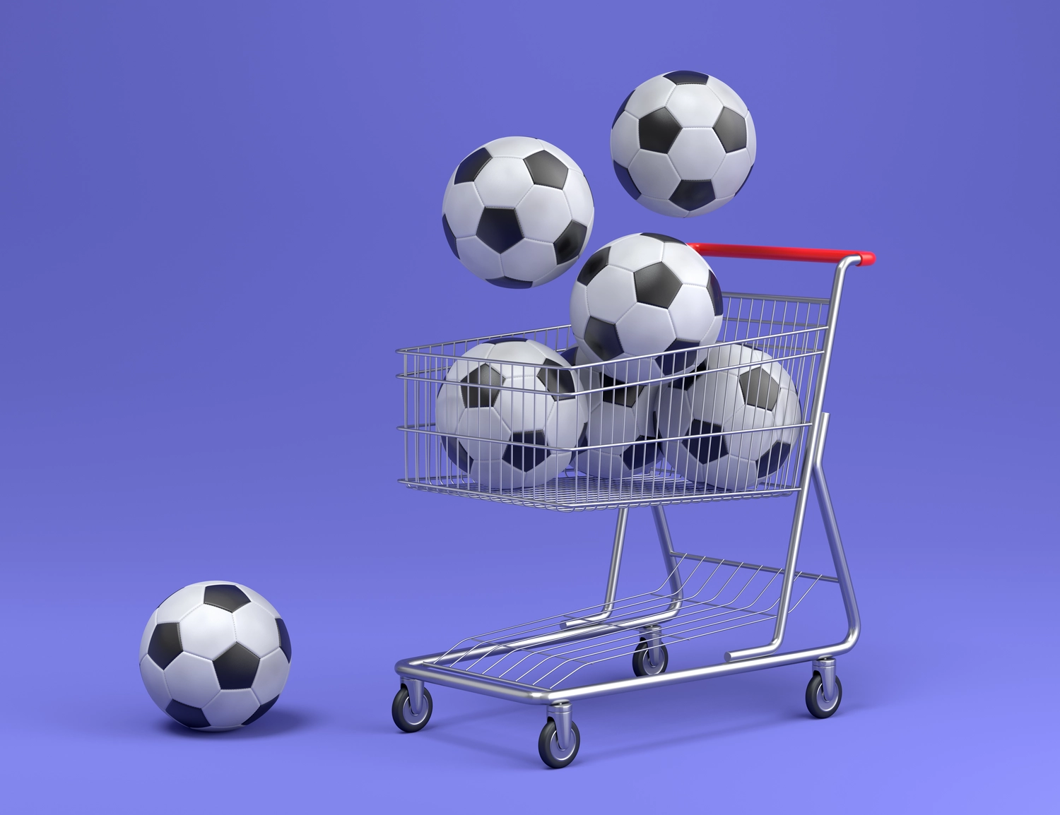 FC Friedrichstadt - Fußballverein - Ballset wie Basketball, Fußball und Golf im Warenkorb auf Violett